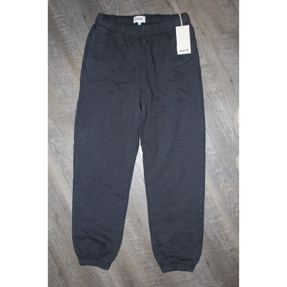 Mate The Label Organic Fleece Relaxed Pocket Sweatpants Mid Blue Joggers $128 - Picture 6 of 6